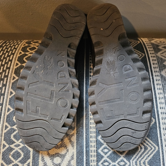 Fly London black leather wedges - Picture 5 of 9